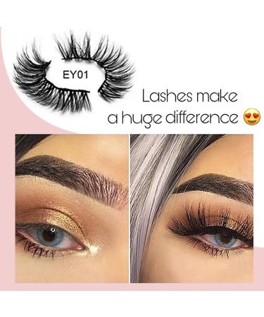 5-Pair Magnetic Eyelashes with Eyeliner Kit - Natural Look 3D Mink Reusable False Lashes - No Glue Needed | Includes Applicator | Type 1 - Buy Online on SooperMarket.com