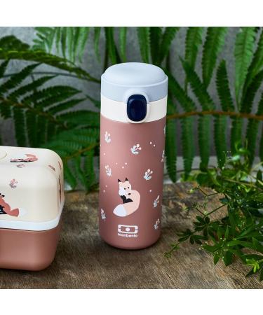 Monbento Kids Insulated Water Bottle - 12 Oz - Leakproof - Hot/Cold 12 Hours - BPA-Free - Pink Cinnamon Fox - Buy Online on SooperMarket.com