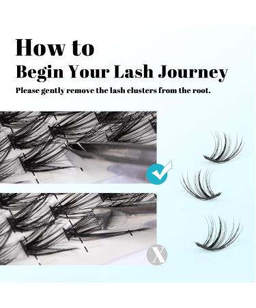 SISILILY 280pcs Lash Clusters - Fluffy 30D & 40D Individual Eyelash Extensions with Bond Seal Remover & Tweezers - Mega D Curl False Eyelashes Kit for International Shipping - Buy Online on SooperMarket.com