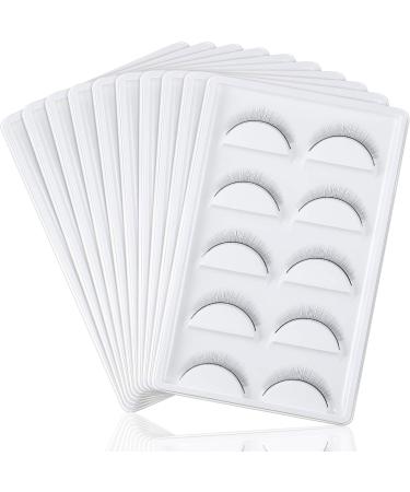 50 Pairs Practice Eyelashes Training Lashes Self-adhesive Practice Lashes Eyelash Strips for Training Eyelash Extension Makeup Beginners Beauty Salon