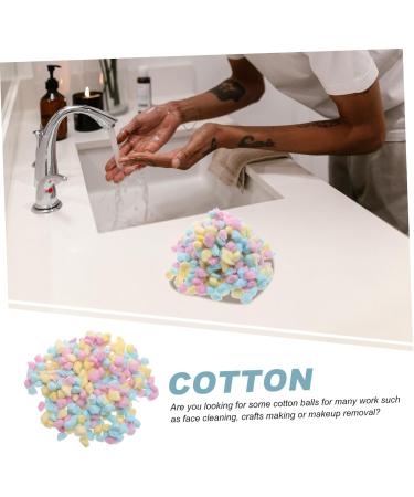 Angoily Face Cleaning Supplies - Fuzzy Cotton Balls for Crafts & Nail Polish Remover | Newborn Safe Cleansing | Eco-Friendly Green Dyes - Buy Online on SooperMarket.com