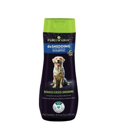 FURminator deShedding Ultra Premium Shampoo, 16 Ounce, Shampoo for Dogs Helps Reduce Excess Shedding
