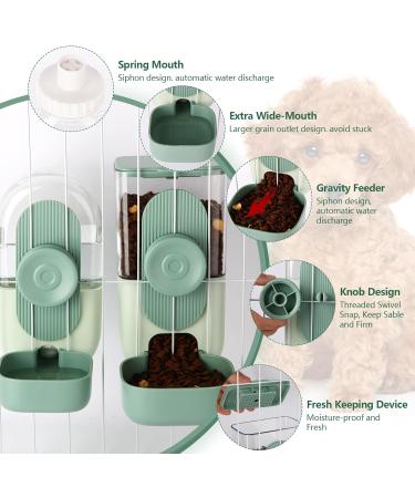 Misyue Hanging Automatic Food Water Dispenser for Small Pets | Gravity Rabbit Feeder & Water Bottle Set | Ideal for Bunny, Chinchilla, Guinea Pig, Hedgehog, Ferret - Buy Online on SooperMarket.com
