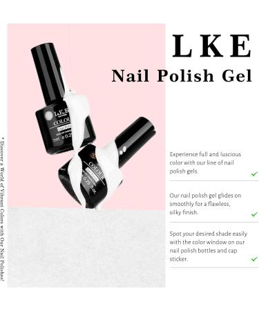 LKE Gel Nail Polish Kit | 72W UV Lamp, 6 Classic Red Colors, Glossy & Matte Top/Base Coat | Manicure DIY Gifts Set for Women - Buy Online on SooperMarket.com