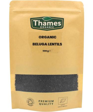 Certified Organic Beluga Lentils 500g - Raw Vegan, GMO-Free - Thames Organic - Buy Online on SooperMarket.com