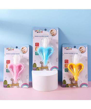 Baby Banana Gum Molar Stick bite Lok Food Silicone Fruit Gum Training Toothbrush - Buy Online on SooperMarket.com