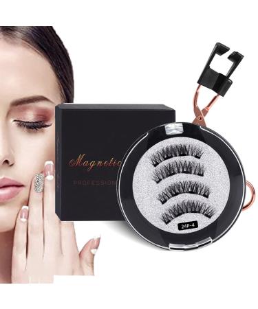Magnetic Eyelashes Eyelashes Fluffy Lashes Magnetic Lashes for Women & Girls Magnetic Eyelashes with Applicator Easy to Use Magnetic Eyelashes Natural Look Reusable Magnetic Eyelashes-Comfortable