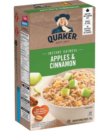 Quaker Apples & Cinnamon Instant Oatmeal Multi-Pack 8 Packets 264g (Pack of 12) - Buy Online on SooperMarket.com
