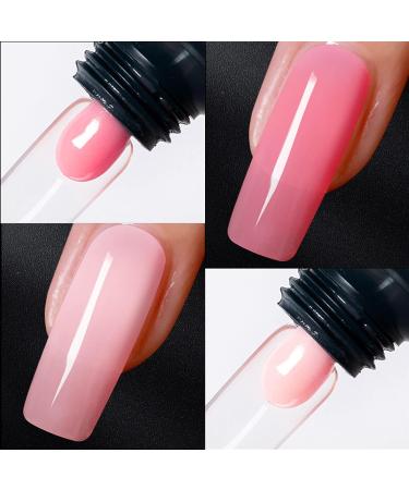 Nude Pink Poly Gel Nail Builder 30ml - Clear Polygel for Nail Extensions & French Manicures - Beginner-Friendly Nail Enhancement for Women - Buy Online on SooperMarket.com