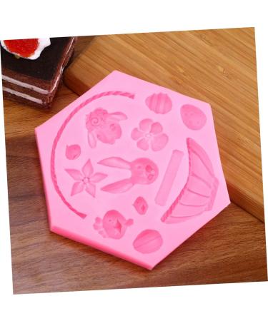 NAMOARLY Set Easter Cooking Supplies DIY Baking Cake Ice Cube Trays Cartoon Shape Easter Cookie Mould Silicone Fondant Easter Party Favor Supplies Nonstick Gummy Molds Candy Chocolate medium Pink - Buy Online on SooperMarket.com