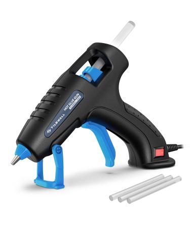 Tilswall Hot Glue Gun for Crafting  60W Mini Melt Guns with 3pcs (4'' x 0.27) Glue Sticks  Fast Heating Glue Gun for DIY  Art  Crafts  Sealing  Home Repairs  Card  Glass  Office Repair Black 60w Glue Gun-3pcs