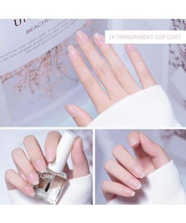 TBeautfave Clear Nail Polish Base Coat Top Coat With a Vegan Formula Quick Dry Top Coat Nail Polish Breathable Nail Polish No Need Cure Nail Gel Polish Nail Varnish at Home Transparent - Buy Online on SooperMarket.com