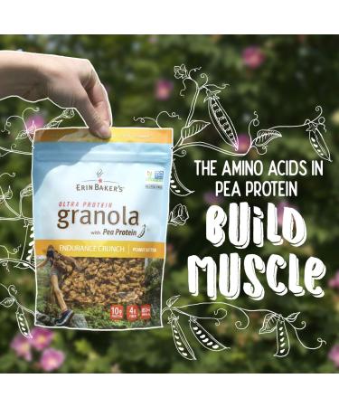 Erin Baker's Pea Protein Peanut Butter Ultra Protein Granola - 12 oz | Healthy Snack - Buy Online on SooperMarket.com