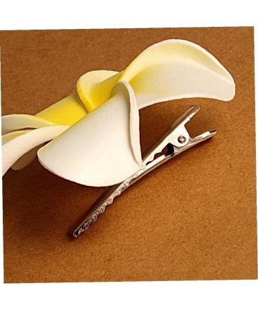 4 Pieces Plumeria Flower Clips - Hawaiian Foam Hair Clips for Bridal Wedding & Beach Decor - Buy Online on SooperMarket.com
