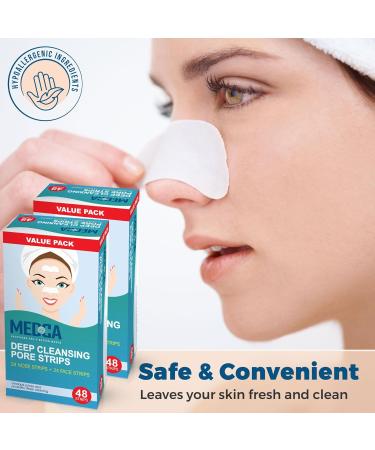 Nose Pore - Blackhead Removing and Pore Unclogging Deep Cleansing Pore Strip Combo Pack 96 Count Strips - Buy Online on SooperMarket.com