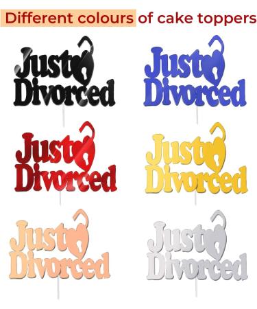 Divorce Cake Toppers - Just Divorced Cake Picks | Break Up Theme Decorations - Buy Online on SooperMarket.com