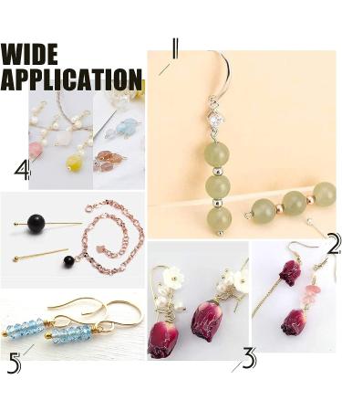 PandaHall 304 Stainless Steel Head Pins 40mm Golden Straight Ball Headpins - 200pcs for Earring Necklace Bracelet Making - Buy Online on SooperMarket.com