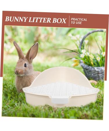 GANAZONO Rabbit Triangle Toilet Pet Litter Basin Pet Cage Guinea Pig Enclosure Pet Potty Abs White 25.00X19.00X10.00CM White - Buy Online on SooperMarket.com