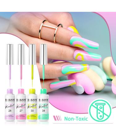 Buy RARJSM Nail Art Gel Liner Set - 24 Colors for Nail Art Design | Soak Off UV LED Curing | Glitter & Creative Painting - Buy Online on SooperMarket.com