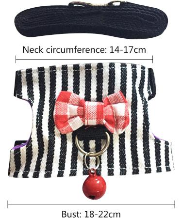 CHIPKART Small Pet Harness with Bowknot and Bell Decor No Pulling Comfort Vest Guinea Pig Harness and Leash Set for Ferret Rats Iguana Hamster(Black) - Buy Online on SooperMarket.com