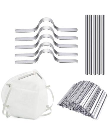 Mask Nose Bridge Strip 100Pcs   Metal Nose Strip for Masks   Premium Quality Nose Bridge for Mask   Durable Aluminum   Bendable and Comfortable   Ideal for DIY Masks  Arts and Crafts 100 Pcs