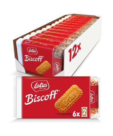 Lotus Biscoff Cookies Caramelized Biscuit Cookies 144 Cookies (12 Sleeves of 6 Two-Packs) Vegan 3.28 Ounce (Pack of 12) Double Wrapped Cookies 3.28 Ounce (Pack of 12)