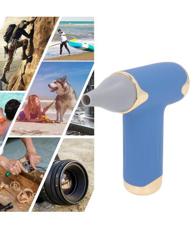Alomejor Mini Fan - Portable Bladeless Hair Dryer for Pets | 4 Wind Levels 1100mAh Battery | Ideal for Cats & Dogs (Blue - Buy Online on SooperMarket.com
