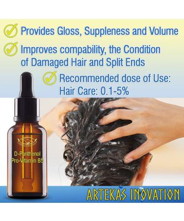 D-Panthenol Concentrate 76.9% - Professional Grade Pro-Vitamin B5 for Skin, Hair, Nails - 30g | 1oz - Buy Online on SooperMarket.com