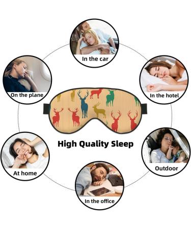 SSIMOO Deer Show Soft Sleep Eye Mask - Breathable Black Eye Patch for Travel & Relaxation | Perfect Gift for Women - Buy Online on SooperMarket.com