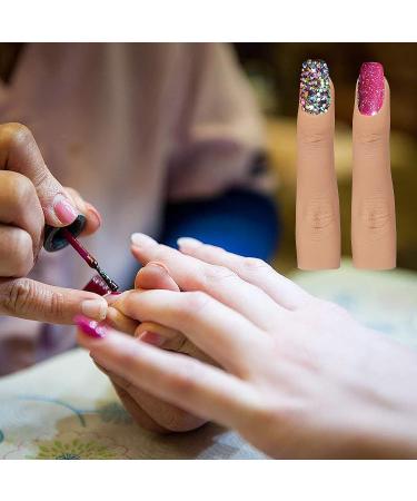 Silicone Nail Training Finger for Acrylic Nails - Flexible Fake Practice Finger (3#) - Buy Online on SooperMarket.com