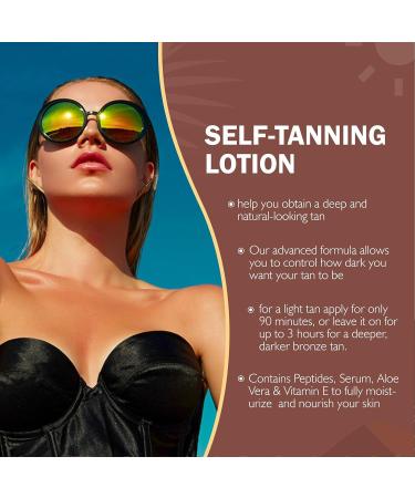 Premium Tanning Cream & Self Tanner - Sunless Lotion for Deep Skin Tone 125ml - Buy Online on SooperMarket.com