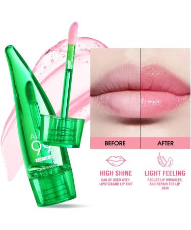 Aloe Vera Lip Oil Magic Colour Changing Lip Gloss Long Lasting Lipgloss Set Lips Moisturizer Aloe Vera Lip Stick for Women Girls (1Pack Lip Oil) - Buy Online on SooperMarket.com