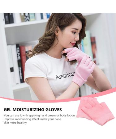 Beaupretty Gel Gloves Moisturizing Half Finger Spa Gloves for Dry Hands | Pink Hand-Cracked Lotion Gloves - Buy Online on SooperMarket.com