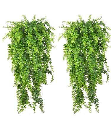 PINVNBY Reptile Plants Hanging Fake Vines Boston Climbing Terrarium Plant with Suction Cup for Bearded Dragons Lizards Geckos Snake Pets Hermit Crab and Tank Habitat Decorations