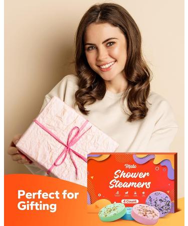Meto Shower Steamers Aromatherapy Bath Bombs with Essential Oils - Rose, Eucalyptus, Lavender, Mint - Self Care & Anxiety Relief - Birthday Gifts - 4 Count - Buy Online on SooperMarket.com