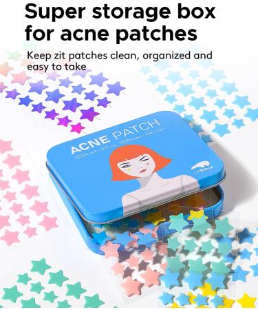 LitBear Acne Pimple Patch 6 Colors 168 Dots Star Pimple Patches with Case Tea Tree Oil & Centella Oil Hydrocolloid Acne Pimple Patches for Face Cute Zit Patches Pimple Stickers Acne Dots - Buy Online on SooperMarket.com