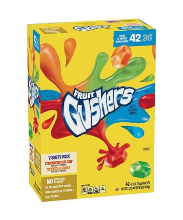 Fruit Fruit Fruit Gushers Variety Pack Strawberry Splash & Tropical (42 ct.) A1