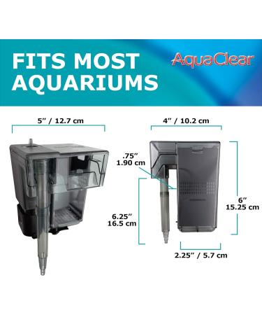 AquaClear Power Filter 20 - Efficient Clip-on Aquarium Filter for 18L to 76L Tanks (6W) | International Shipping Available - Buy Online on SooperMarket.com