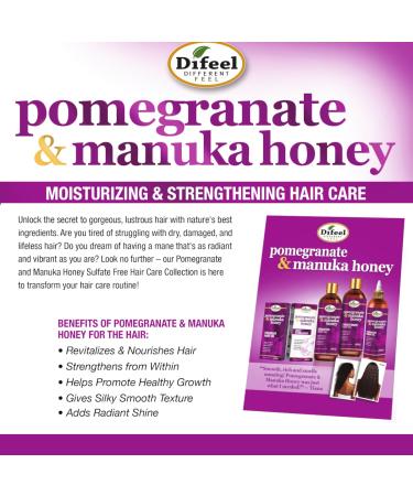 Difeel Pomegranate & Manuka Honey Conditioner 33.8 oz Sulfate-Free Moisture for Dry Damaged Hair International Shipping Available - Buy Online on SooperMarket.com