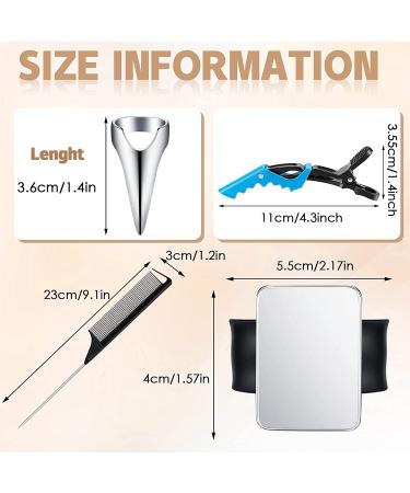 8 Pieces Hair Parting Ring, Styling Clips, Rat Tail Braiding Combs, Magnetic Pin Holder Wristband - Black - Buy Online on SooperMarket.com