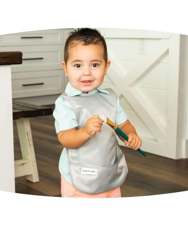 Tiny Twinkle Mess-Proof Toddler Bibs - 2 Pack Grey Indigo Tug-Proof Closure Baby Food Apron (6-24 Months) - Buy Online on SooperMarket.com