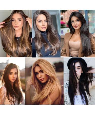 prinfantasy Halo Hair Extension Long Straight Clip in Synthetic Hairpiece Brown Hair Pieces for Women MW147 GBMW147 24 inch - Buy Online on SooperMarket.com