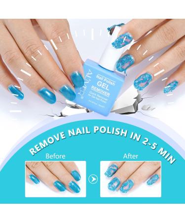 Professional Gel Nail Polish Remover 0.5 Fl Oz - Fast & Gentle Polish Removal with Nail File & Scraper - Perfect for At-Home Use - Buy Online on SooperMarket.com