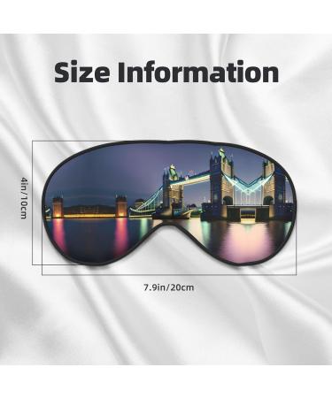 Night London Tower Bridge Soft Sleep Eye Mask Female Breathable Eye Patch Perfect for Travel and Relaxation - Buy Online on SooperMarket.com