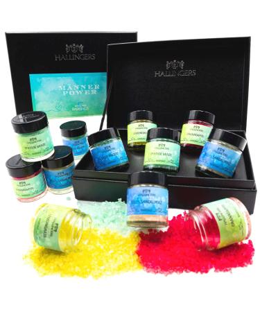 Hallinger's men's power-5-Series swivel gift set with dead sea salts (set)-Mother's Day gift & gift ideas for Father's Day |Congratulations. Congratulations new home 5er swimming salt men power