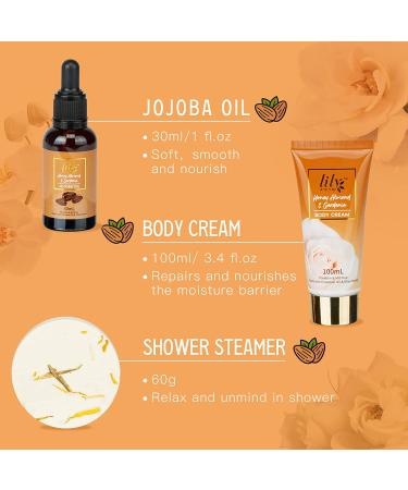 Sulfate Free Spa Gift Set for Her: 12pcs Honey Almond & Gardenia Spa Kit with Shower Gel, Bubble Bath, Bath Bombs, Body Scrub - Shea Butter & Vitamin E Included - Buy Online on SooperMarket.com