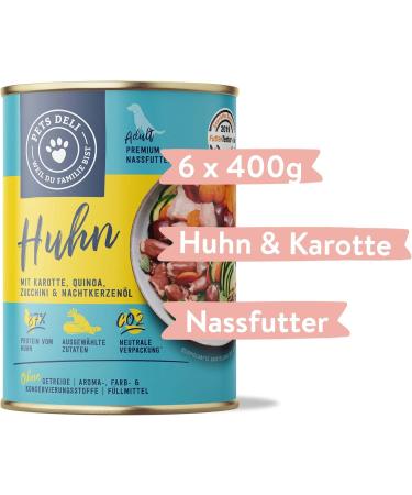 Pets Deli Wet Dog Food - Chicken Carrot Quinoa & Zucchini - Gluten & Sugar-Free (6 x 400g Pack) - Buy Online on SooperMarket.com