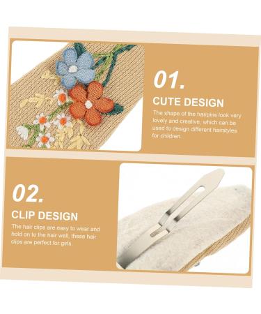 HAPINARY 6 Pairs Fabric Hairpin Hair Clips Cartoon Hair Clip Hairpin Girl Hair Accessory Little Girl Hair Clips Hair Accessories for Hair Barrettes Hair Pin Polyester - Buy Online on SooperMarket.com