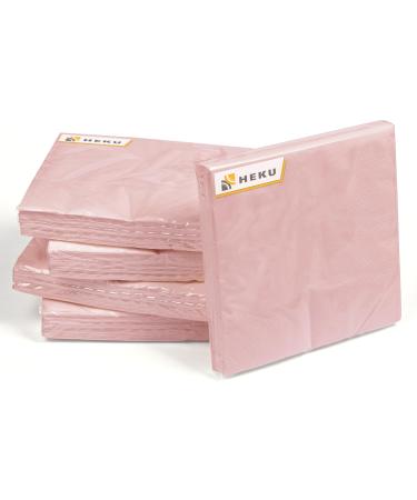 HEKU 100 Pink 3-Layer Napkins | 33x33cm | Absorbent & Stylish | 5-Pack for Events & Gastronomy | International Shipping - Buy Online on SooperMarket.com