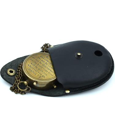 Brass Compass with Joshua 1:9 Confirmation - Christian Gifts for Women, Teens, Moms, Grandmas - Graduation, Easter, Birthday - Inspirational Bible Verse Included - Buy Online on SooperMarket.com